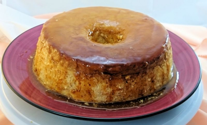 flan de dulce de leche casero