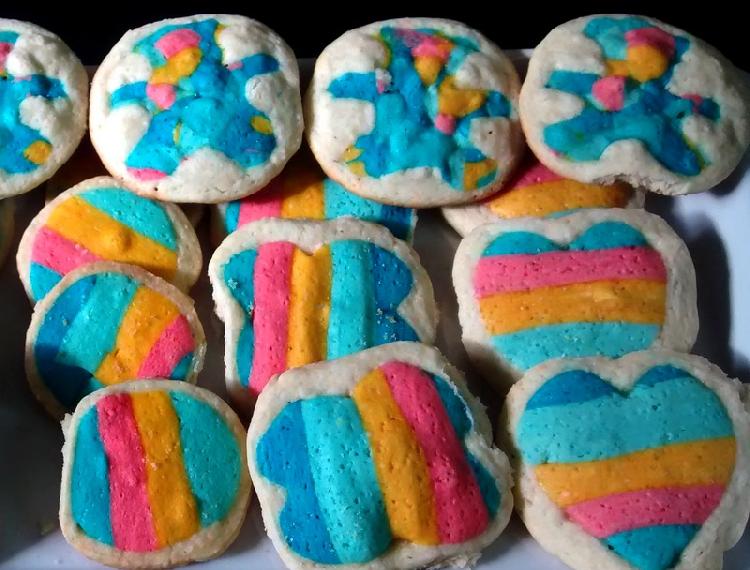 galletas de colores