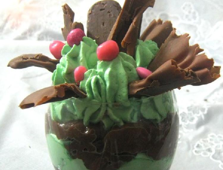 parfait menta chocolate