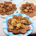 Waffles de banana y nuez