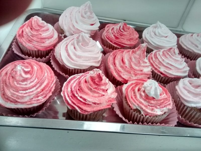 cupcakes yogurt y arandanos