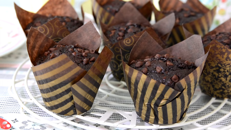 muffins de chocolate