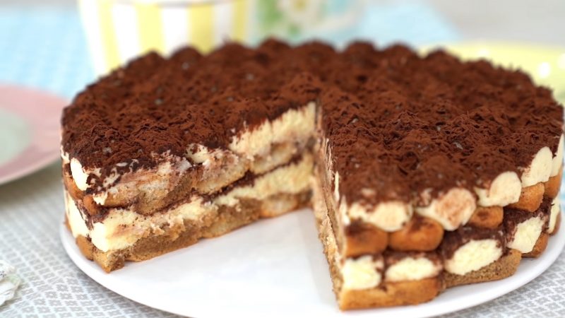 Tiramisú sin horno super fácil