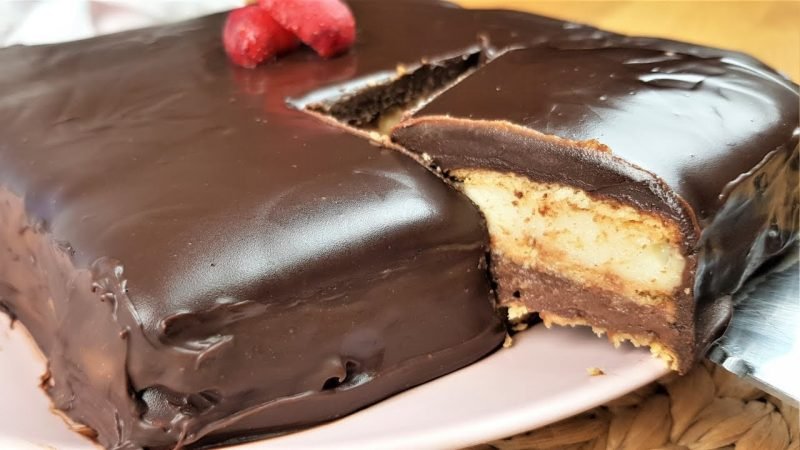 Tarta de chocolate y vainilla