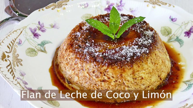 Flan de Leche de Coco y Limón