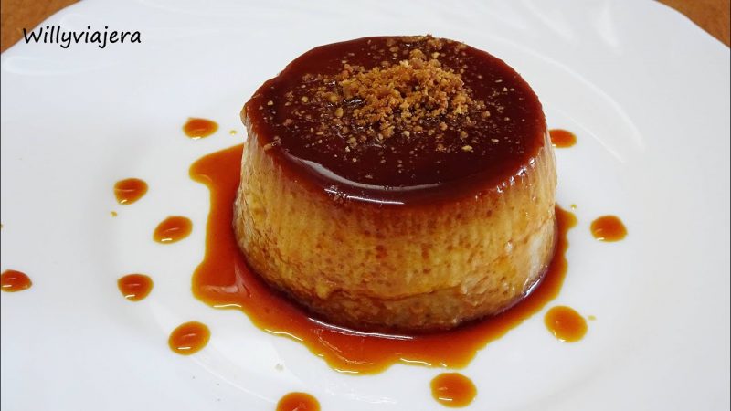 Flan de turrón