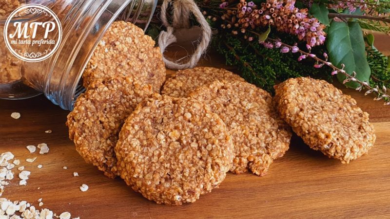 Galletas de mantequilla de cacahuete, plátano y avena