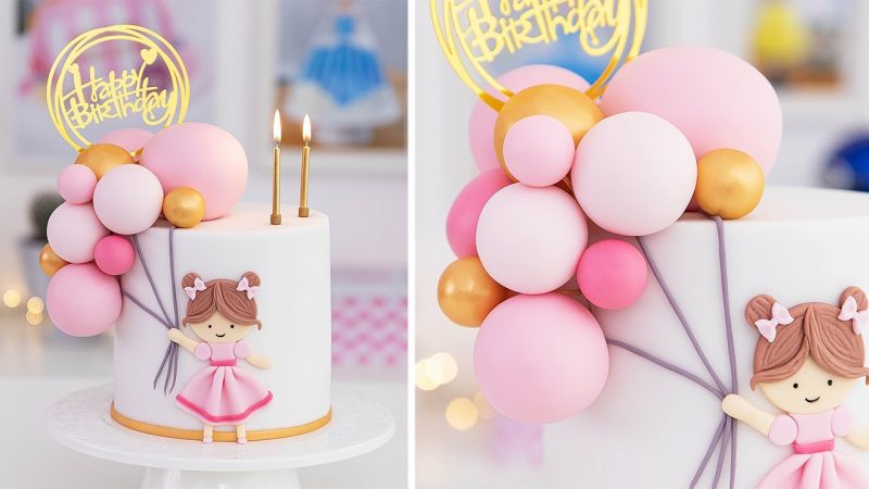 Pastel de Cumpleaños con Globos