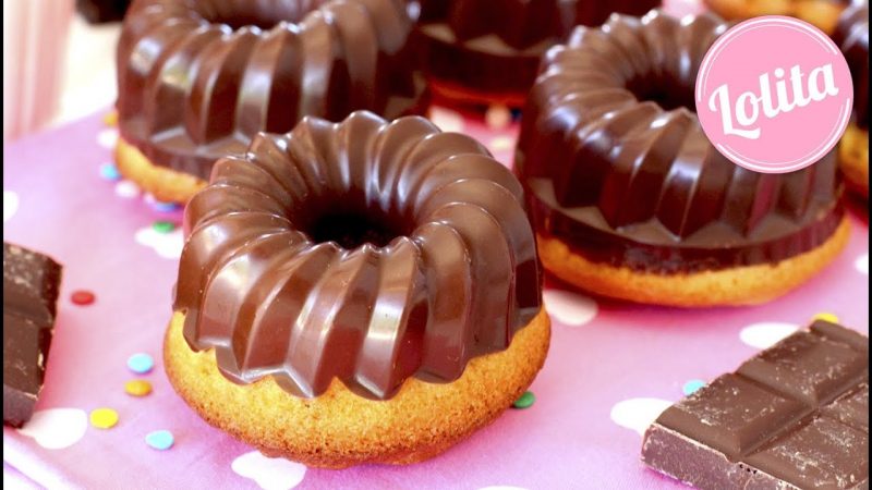 Bundt cakes de vainilla y chocolate