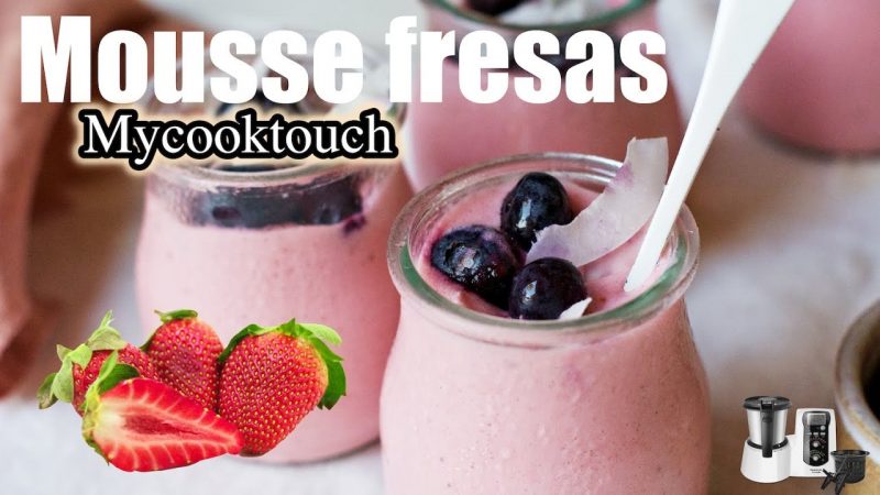 Mousse de Fresa con 4 ingredientes