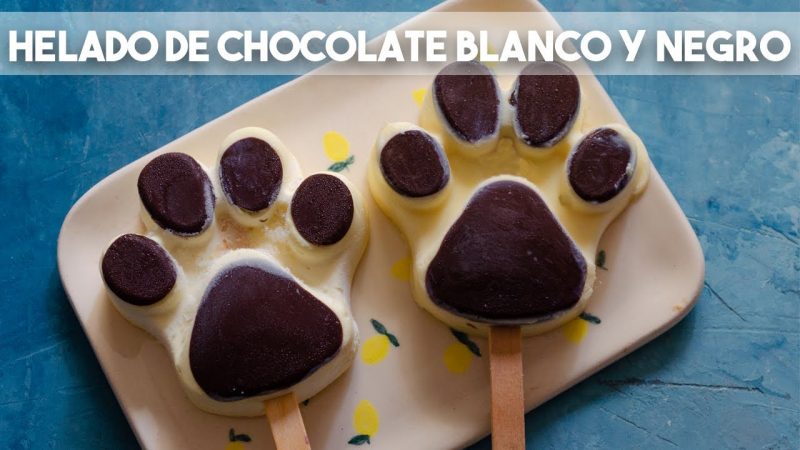 Helado de chocolate blanco y negro