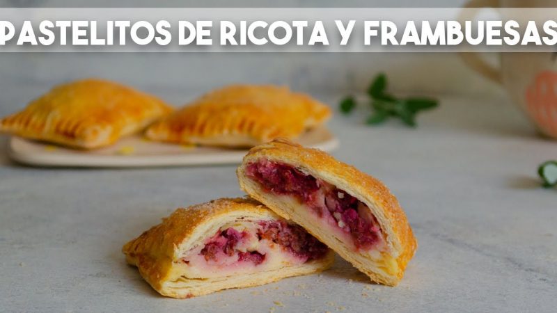 Pastelitos de ricota y frambuesas