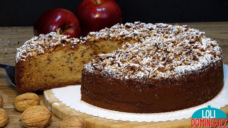 Tarta de manzana y nueces