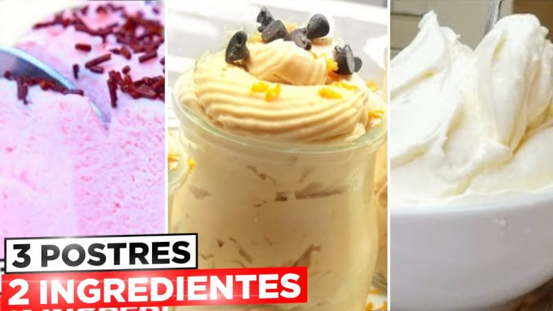 3 Postres cremosos con solo 2 ingredientes