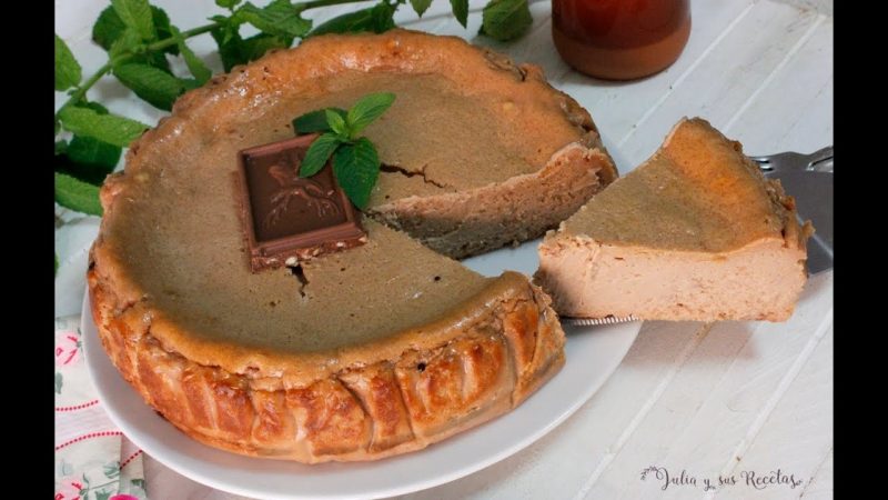 Tarta de queso y chocolate