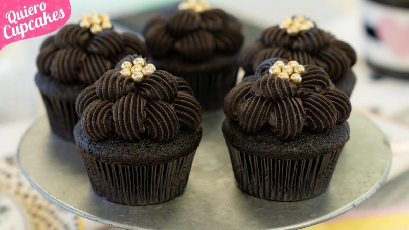 Cupcakes negros sin colorante