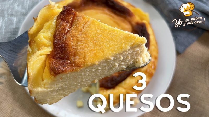 Receta de tarta 3 quesos