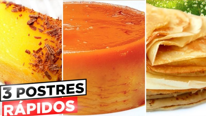 3 Postres rápidos y sin horno