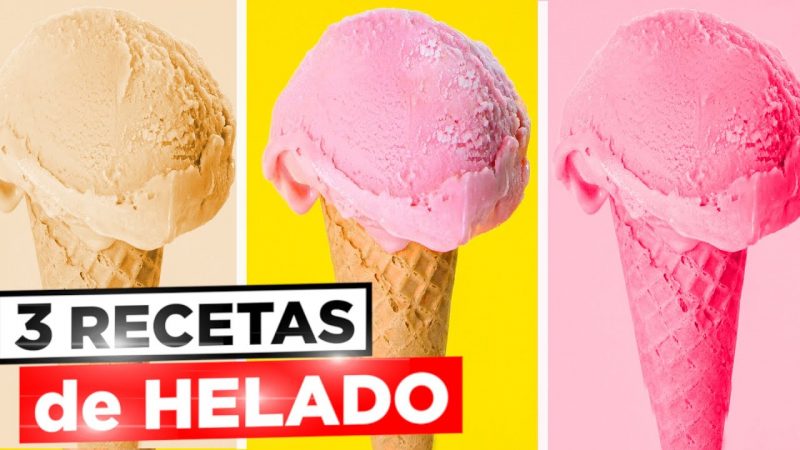 3 Recetas de helado