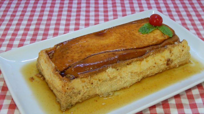 Flan de manzana y canela