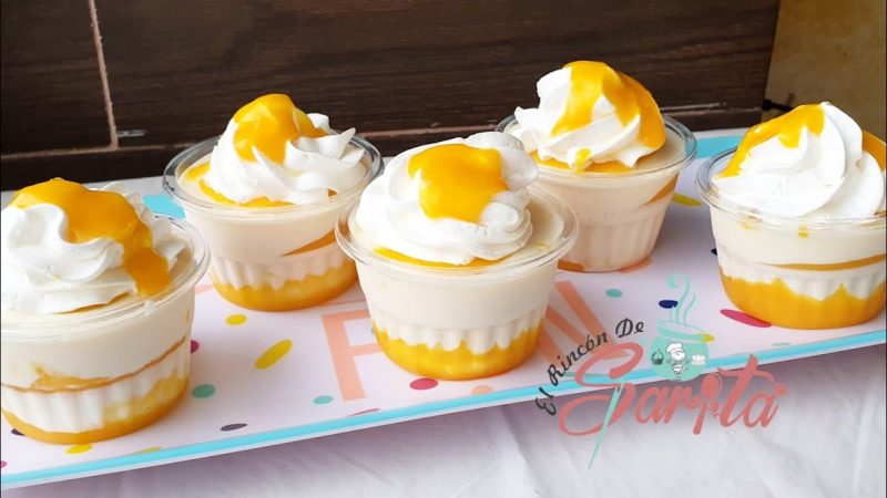 Gelatina de queso con mango