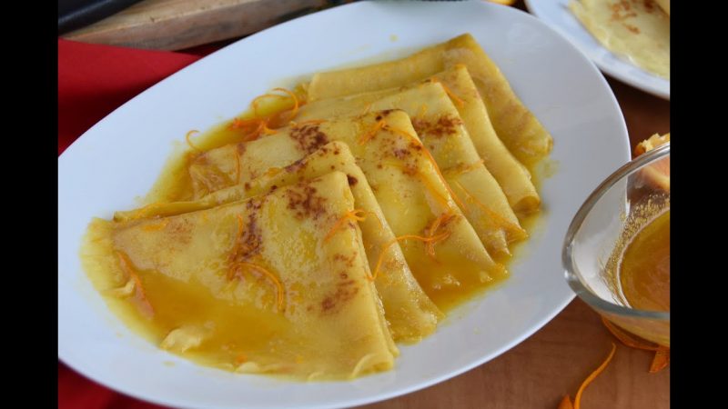 Crepes en salsa de naranja