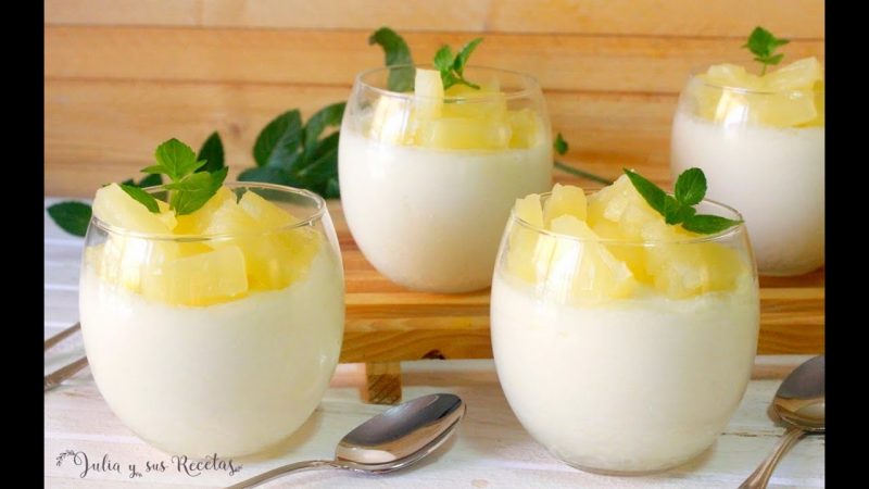 Mousse de piña en vasito