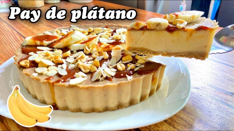 Pay de plátano sin horno