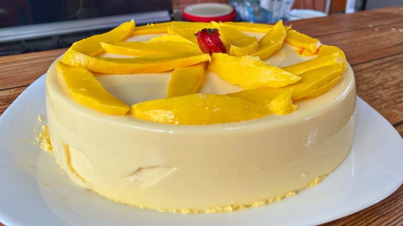 Postre delicioso de mango