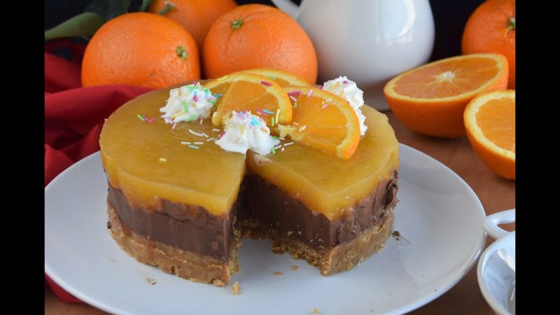 Tarta de naranja y chocolate