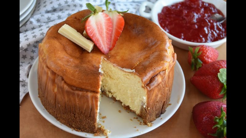 Tarta de queso y chocolate blanco