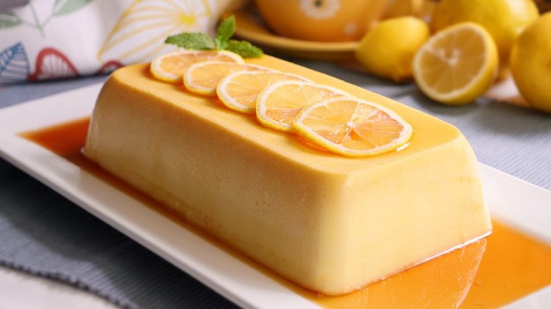 Flan de limón