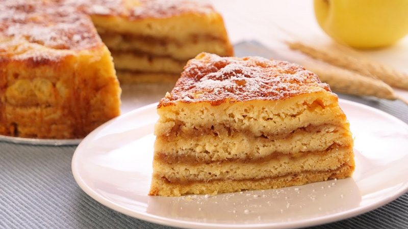 Tarta de manzana a capas