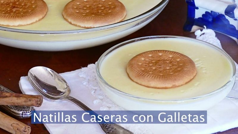 Natillas caseras con galletas