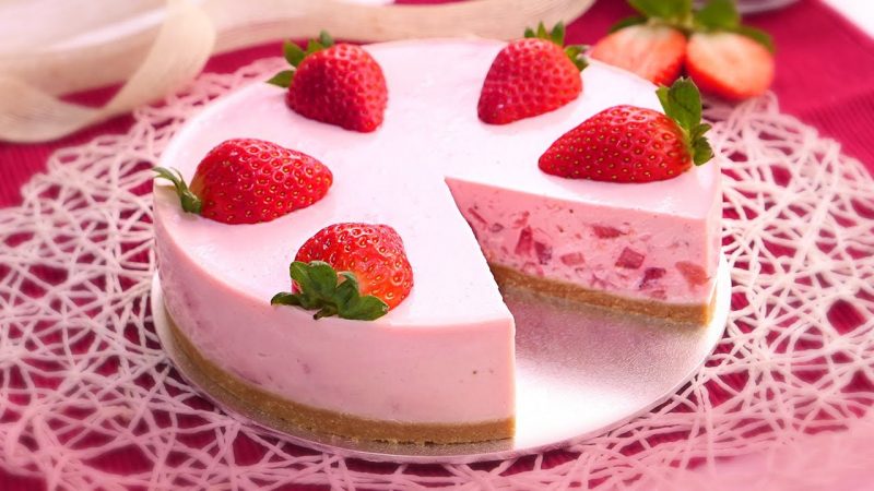 Tarta de fresa y yogurt