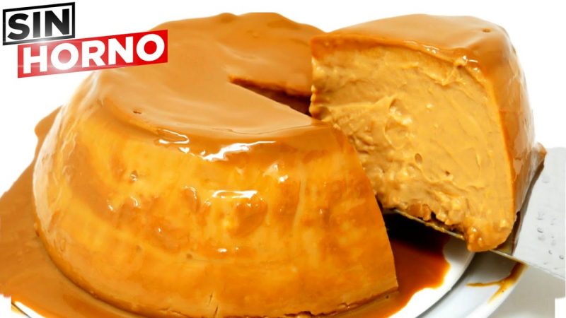 Flan de maizena y dulce de leche