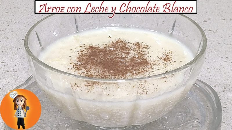 Arroz con leche y chocolate blanco