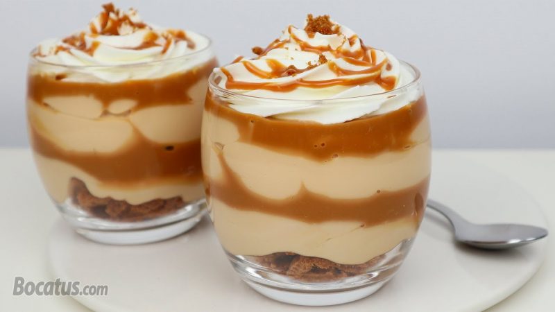 Cheesecake de dulce de leche en vasitos