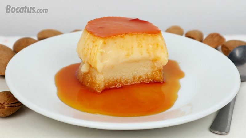 Flan cremoso de almendra