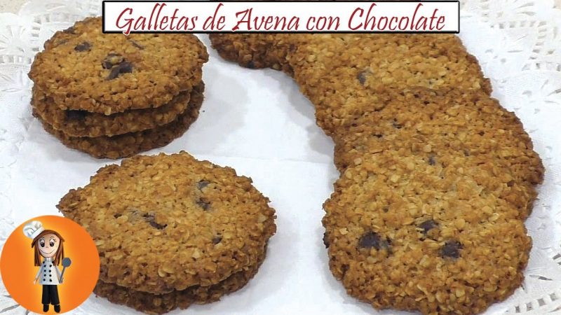 Galletas de avena con chocolate