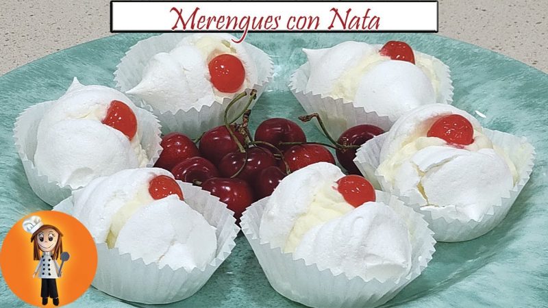 Merengues con nata