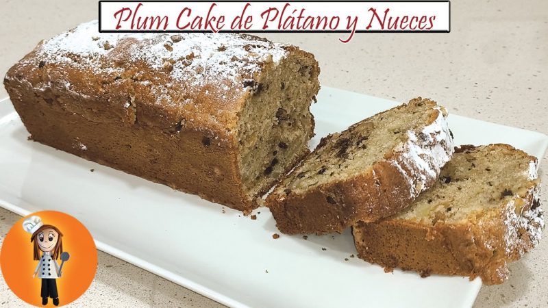 Plum cake de banana y nueces