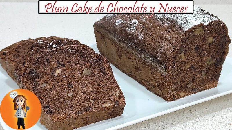 Plum cake de chocolate y nueces