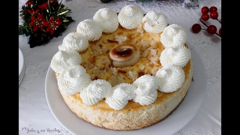 Tarta de mazapán y queso