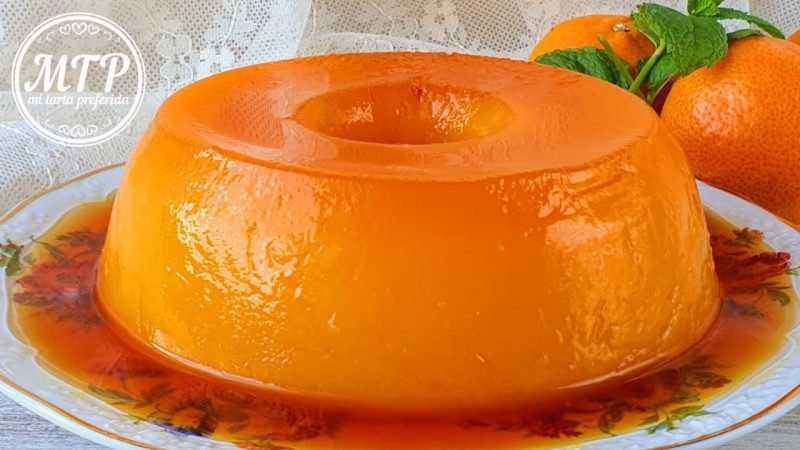 Flan de naranja sin horno