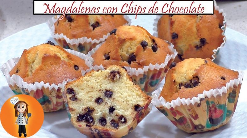 Cupcakes con chispas de chocolate