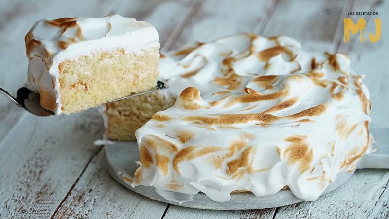 Tarta de almendras y merengue