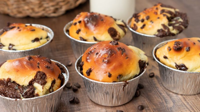 Bollitos de pan con chocolate