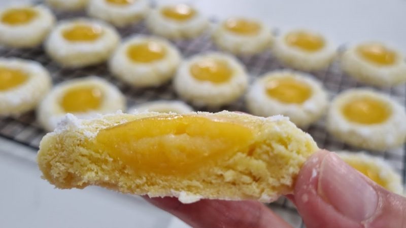 Galleta de limón con corazón de crema