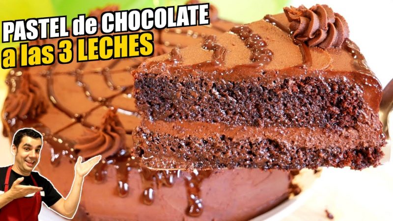 Pastel de chocolate a las tres leches